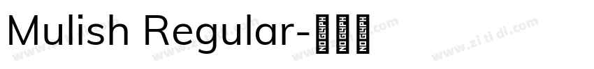Mulish Regular字体转换